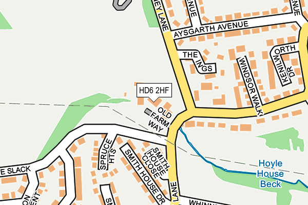 HD6 2HF map - OS OpenMap – Local (Ordnance Survey)