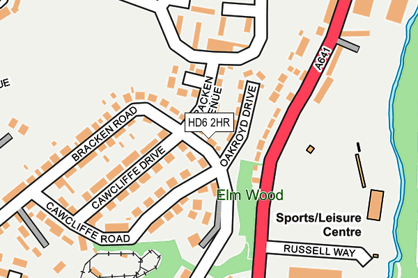 HD6 2HR map - OS OpenMap – Local (Ordnance Survey)