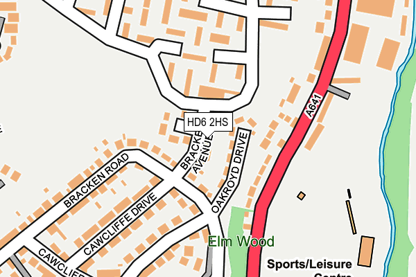 HD6 2HS map - OS OpenMap – Local (Ordnance Survey)