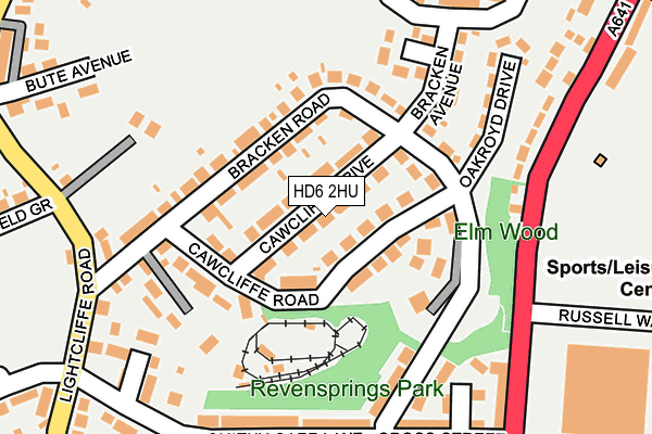 HD6 2HU map - OS OpenMap – Local (Ordnance Survey)