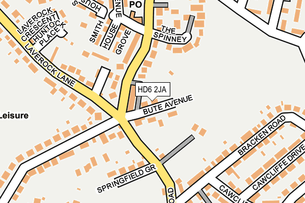 HD6 2JA map - OS OpenMap – Local (Ordnance Survey)