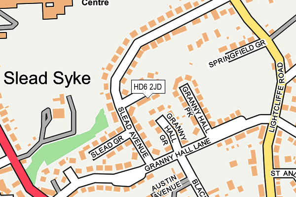 HD6 2JD map - OS OpenMap – Local (Ordnance Survey)