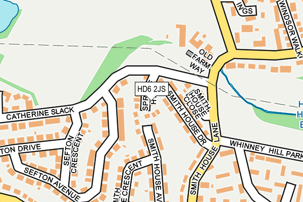 HD6 2JS map - OS OpenMap – Local (Ordnance Survey)