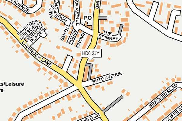 HD6 2JY map - OS OpenMap – Local (Ordnance Survey)