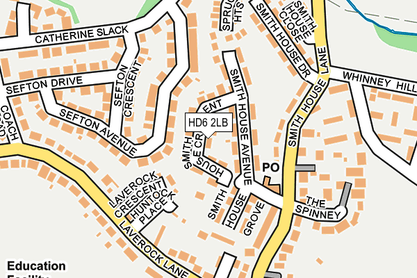 HD6 2LB map - OS OpenMap – Local (Ordnance Survey)