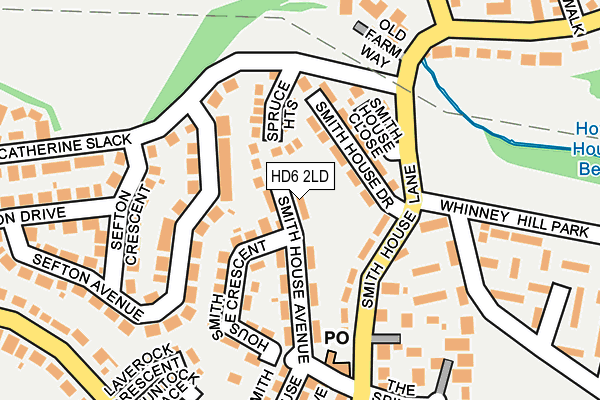 HD6 2LD map - OS OpenMap – Local (Ordnance Survey)