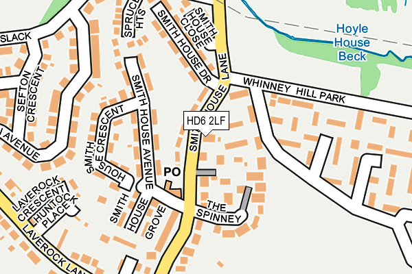 HD6 2LF map - OS OpenMap – Local (Ordnance Survey)