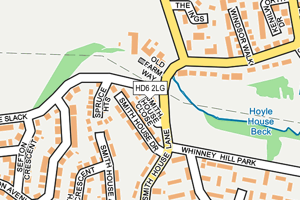 HD6 2LG map - OS OpenMap – Local (Ordnance Survey)