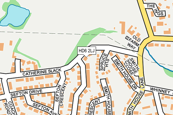 HD6 2LJ map - OS OpenMap – Local (Ordnance Survey)
