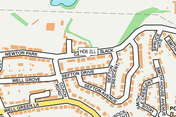 HD6 2LL map - OS OpenMap – Local (Ordnance Survey)