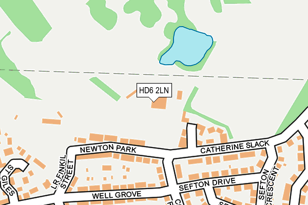 HD6 2LN map - OS OpenMap – Local (Ordnance Survey)