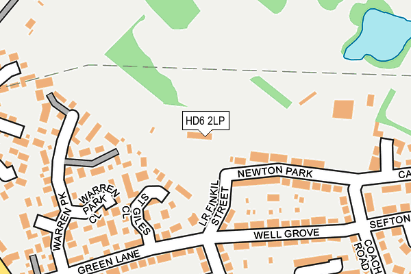 HD6 2LP map - OS OpenMap – Local (Ordnance Survey)