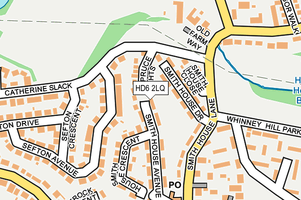 HD6 2LQ map - OS OpenMap – Local (Ordnance Survey)