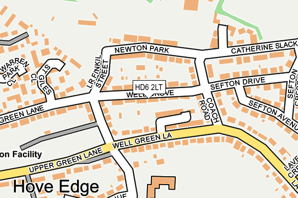 HD6 2LT map - OS OpenMap – Local (Ordnance Survey)