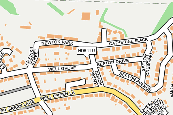 HD6 2LU map - OS OpenMap – Local (Ordnance Survey)