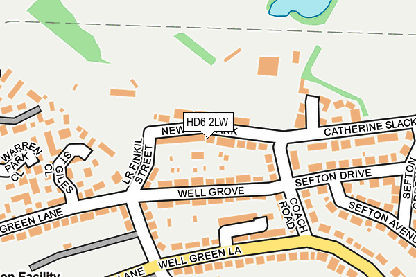 HD6 2LW map - OS OpenMap – Local (Ordnance Survey)