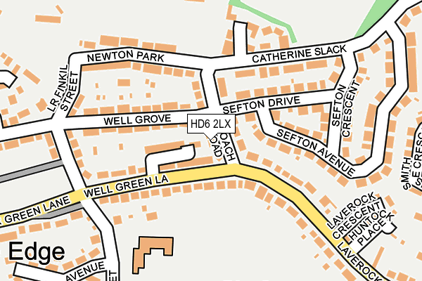 HD6 2LX map - OS OpenMap – Local (Ordnance Survey)