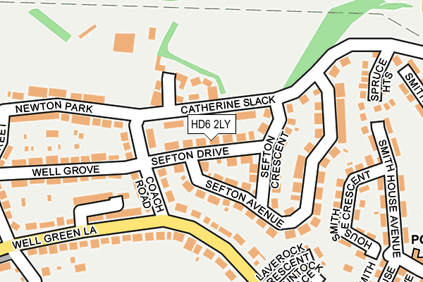 HD6 2LY map - OS OpenMap – Local (Ordnance Survey)