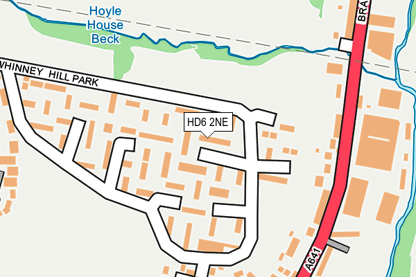 HD6 2NE map - OS OpenMap – Local (Ordnance Survey)