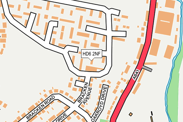 HD6 2NF map - OS OpenMap – Local (Ordnance Survey)