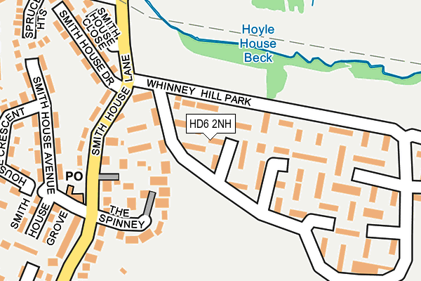 HD6 2NH map - OS OpenMap – Local (Ordnance Survey)