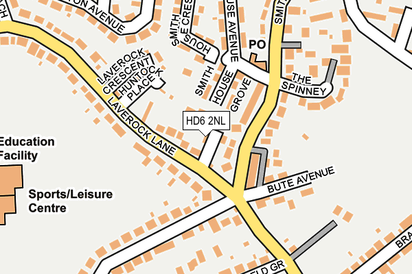 HD6 2NL map - OS OpenMap – Local (Ordnance Survey)