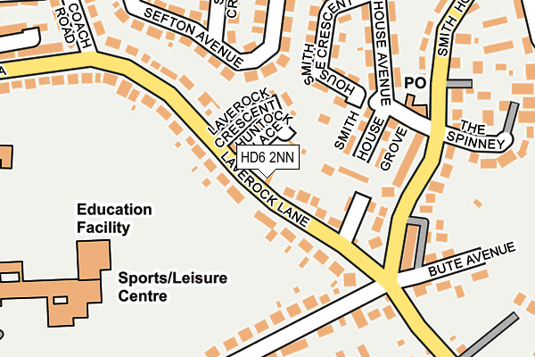 HD6 2NN map - OS OpenMap – Local (Ordnance Survey)