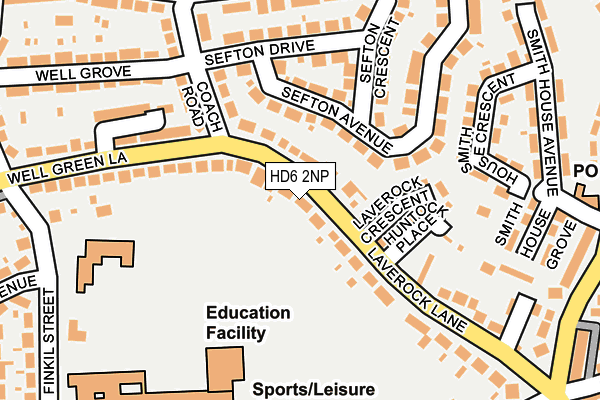 HD6 2NP map - OS OpenMap – Local (Ordnance Survey)