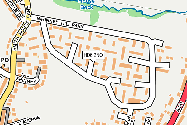 HD6 2NQ map - OS OpenMap – Local (Ordnance Survey)