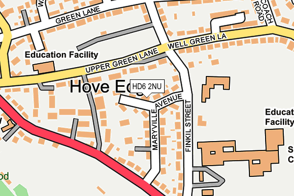 HD6 2NU map - OS OpenMap – Local (Ordnance Survey)