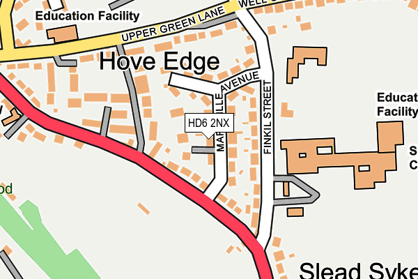 HD6 2NX map - OS OpenMap – Local (Ordnance Survey)