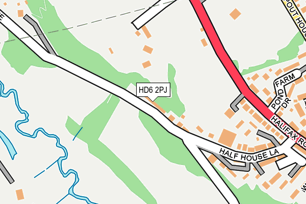 HD6 2PJ map - OS OpenMap – Local (Ordnance Survey)