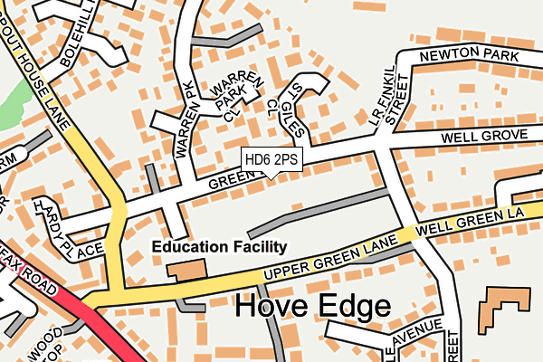 HD6 2PS map - OS OpenMap – Local (Ordnance Survey)