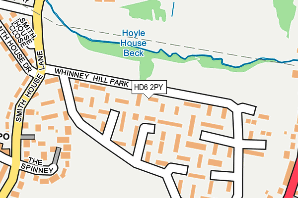 HD6 2PY map - OS OpenMap – Local (Ordnance Survey)