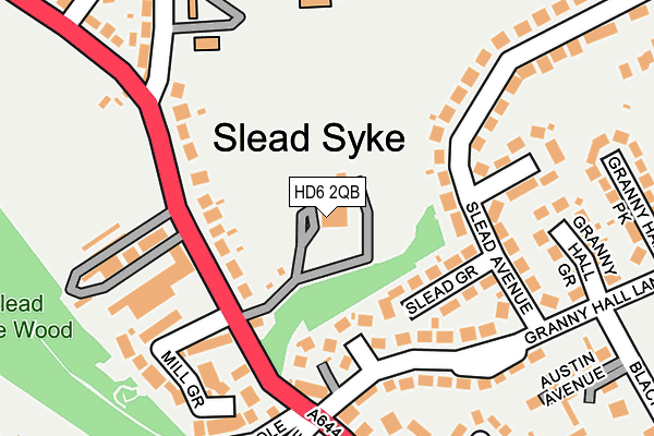 HD6 2QB map - OS OpenMap – Local (Ordnance Survey)