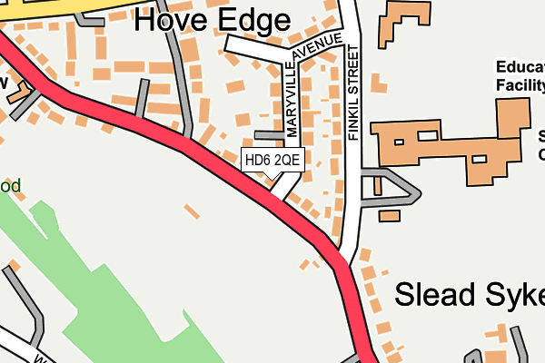 HD6 2QE map - OS OpenMap – Local (Ordnance Survey)