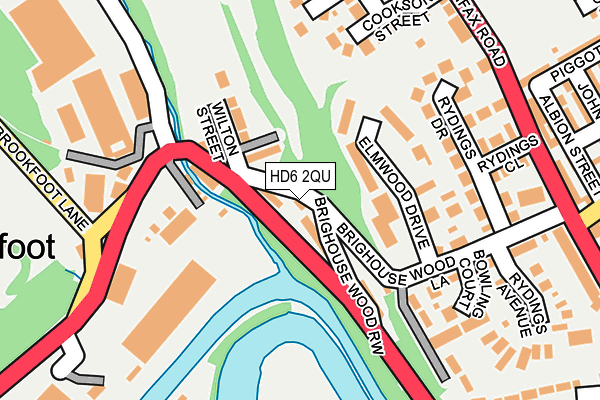 HD6 2QU map - OS OpenMap – Local (Ordnance Survey)