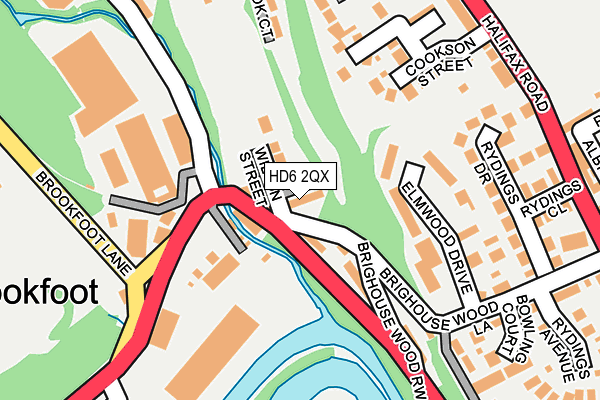 HD6 2QX map - OS OpenMap – Local (Ordnance Survey)