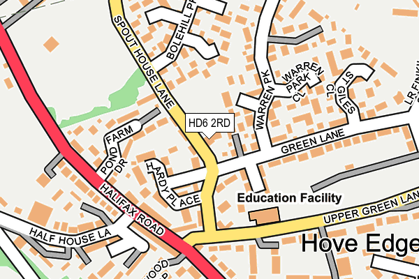 HD6 2RD map - OS OpenMap – Local (Ordnance Survey)