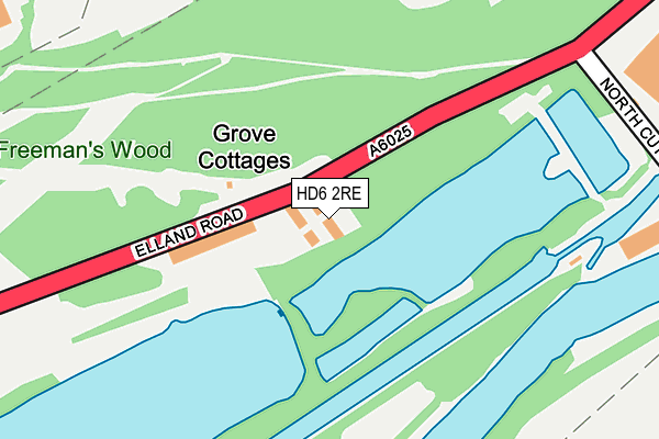 HD6 2RE map - OS OpenMap – Local (Ordnance Survey)