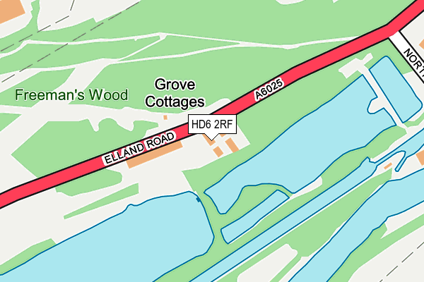 HD6 2RF map - OS OpenMap – Local (Ordnance Survey)