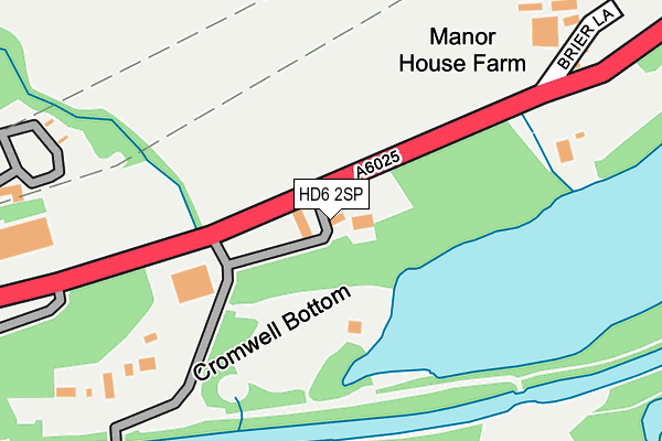 HD6 2SP map - OS OpenMap – Local (Ordnance Survey)