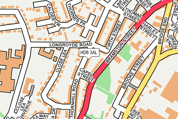 HD6 3AL map - OS OpenMap – Local (Ordnance Survey)