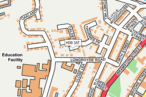HD6 3AT map - OS OpenMap – Local (Ordnance Survey)