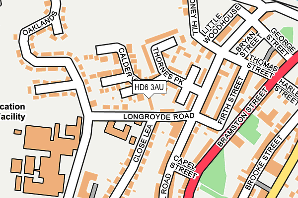 HD6 3AU map - OS OpenMap – Local (Ordnance Survey)