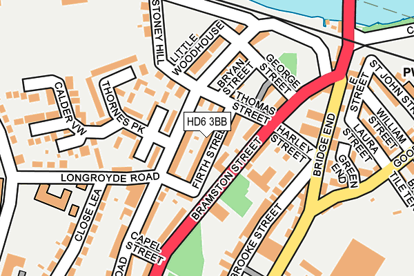 HD6 3BB map - OS OpenMap – Local (Ordnance Survey)