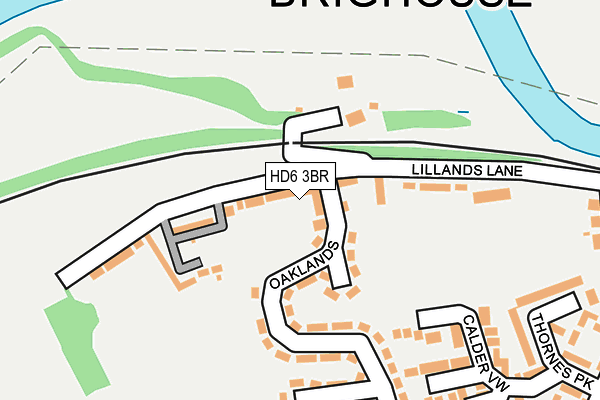 HD6 3BR map - OS OpenMap – Local (Ordnance Survey)