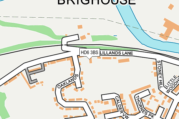 HD6 3BS map - OS OpenMap – Local (Ordnance Survey)