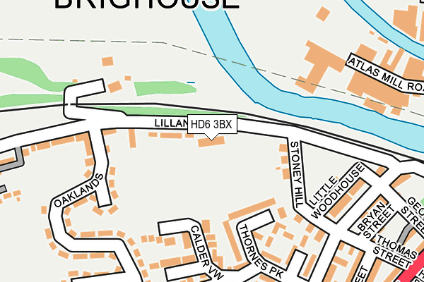 HD6 3BX map - OS OpenMap – Local (Ordnance Survey)