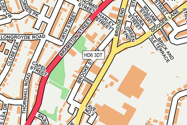 HD6 3DT map - OS OpenMap – Local (Ordnance Survey)